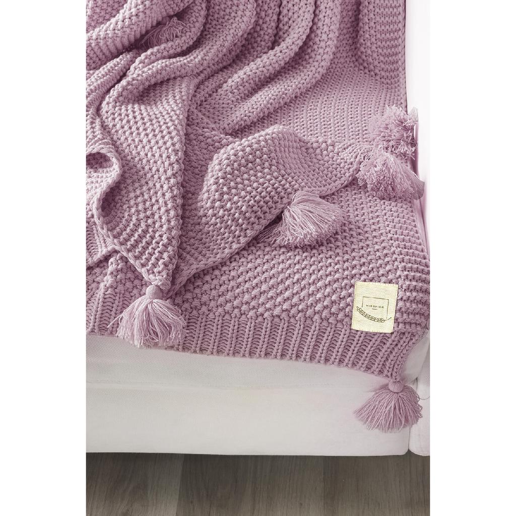 Valentinstagsgeschenk, Coco Rice, gestrickte Pompom-Strickwaren, TV-Decke, Sofa-Überwurf, Khaki