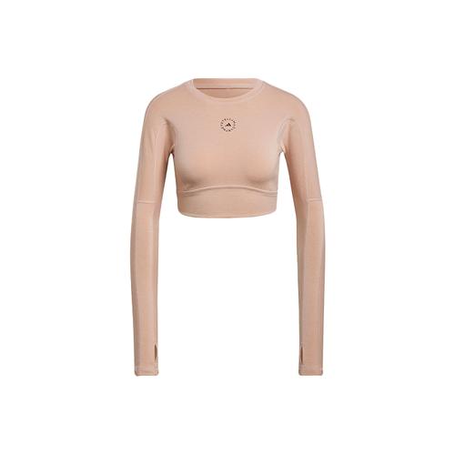 Спортивный топ adidas x Stella McCartney с длинным рукавом, укороченный, женский, розовый HD9060 3XS розовый