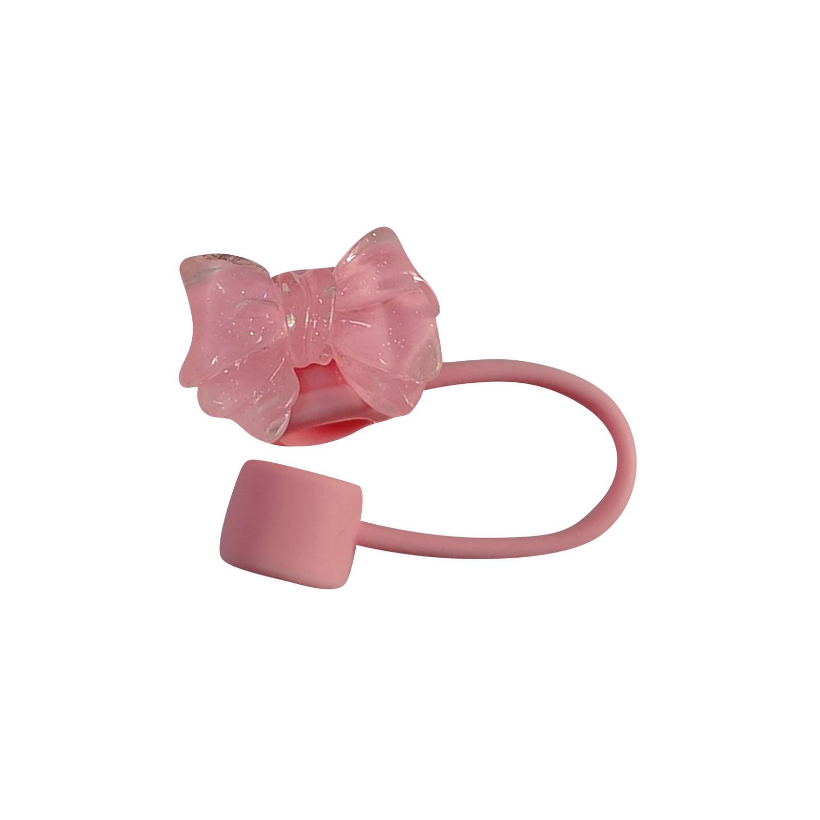 

Крышка-бабочка из соломы, заглушка для пыли, разноцветные соломенные топперы, аксессуары для кружек One Size розовый