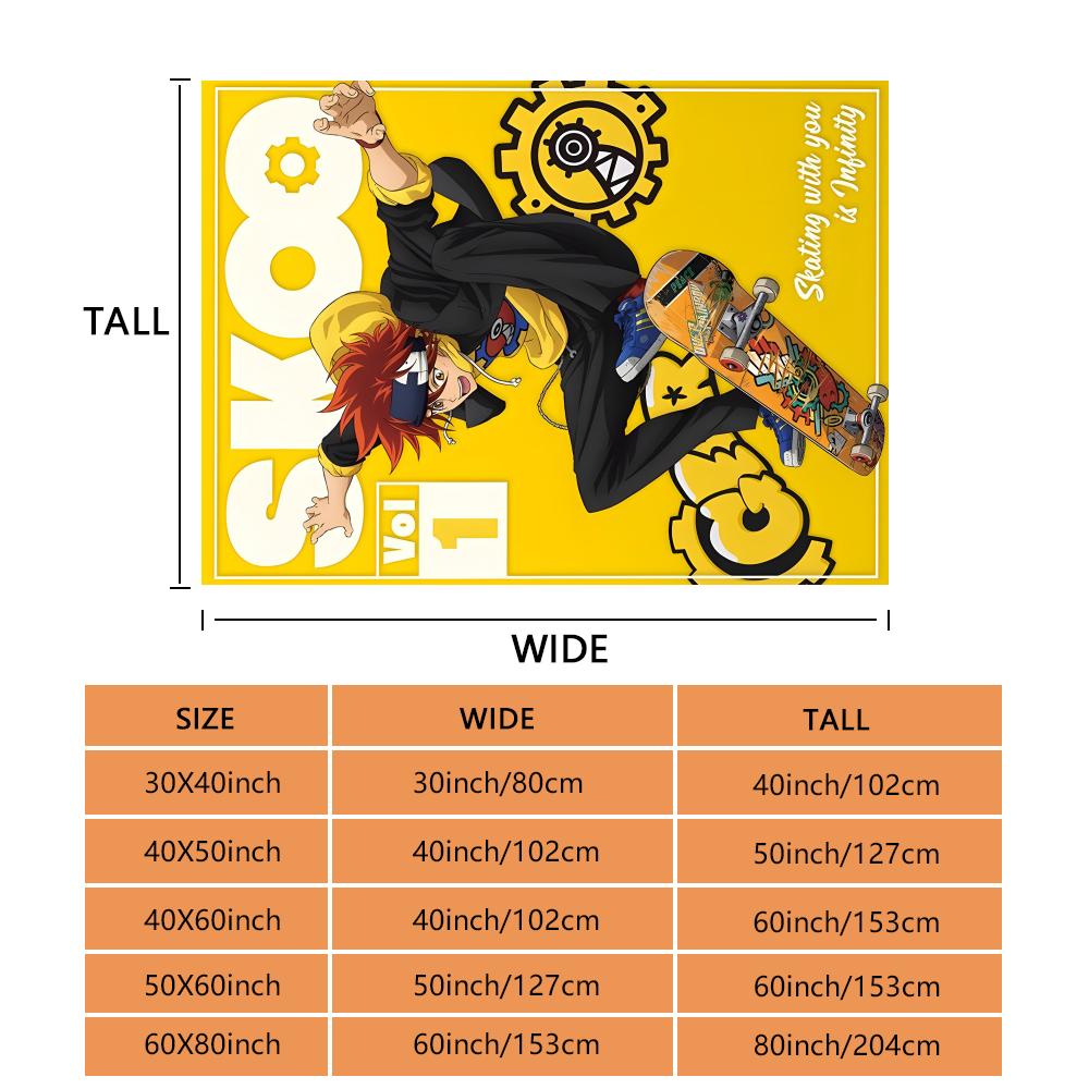 Anime Junge S-Sk8 The Infinity Überwurf Flanell Flauschig Weich Decke Warm Hautfreundlich Überwurf für Sofa Bett Büro Nickerchen Winter