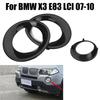 Pair Fog Light Lamp Cover Trim Primed For BMW X3 E83 LCI 2007-2010 51113423789