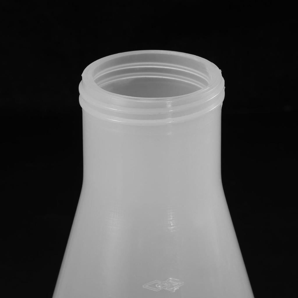 PATIKIL 500ml Plastic Erlenmeyer Flask with Screw Cap, 2-Piece Narrow-Neck Erlenmeyer Flask for Laboratory Use, Clear