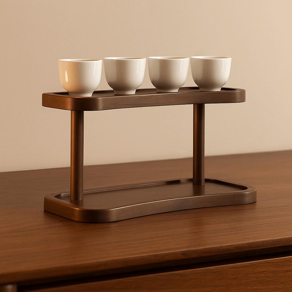 Wooden Desktop Storage Rack Minimalist Spice Jar Storage Holder Display Rack  Jewelry Storage