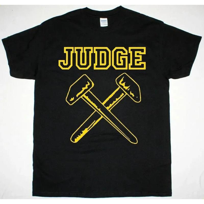 Camiseta Preta Hardcore Nyc Punk Crossover Judge Hammers S