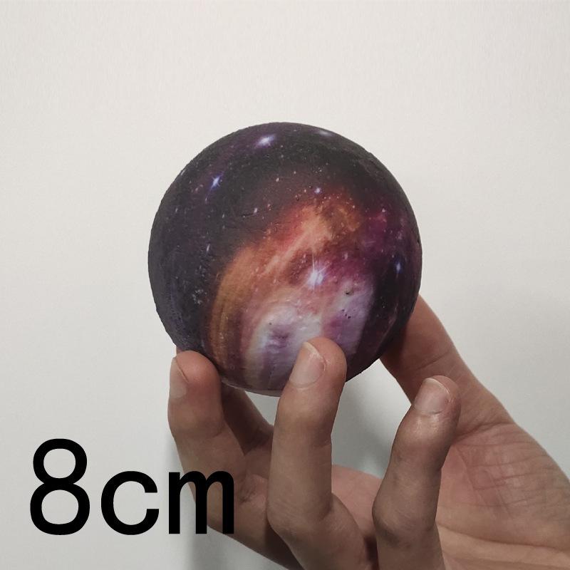 3D Moon Lamp with USB Charging, Remote Control, and Painted Planet Design - Creative Starry Sky Night Light Table Lamp.