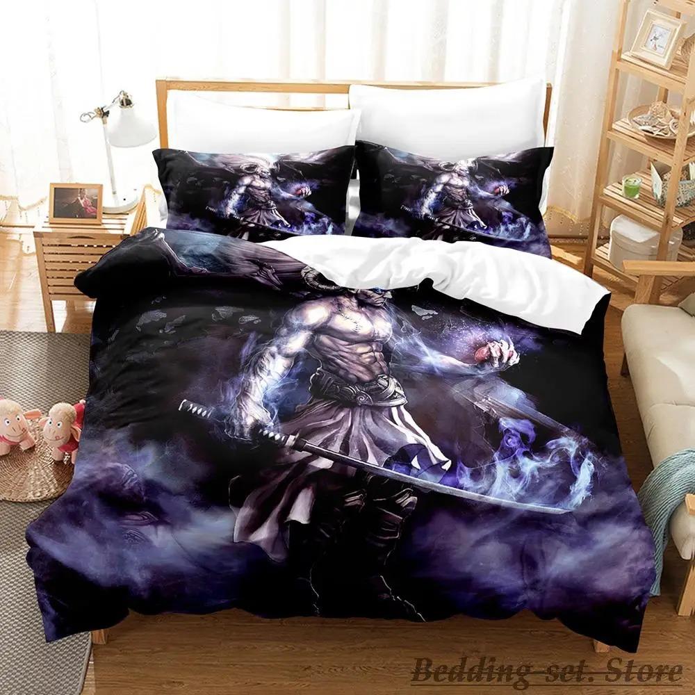 Comfortable Anime Print Bedding Set With Duvet Cover And Pillowcases Single Twin Full Queen King Sizes For All Ages