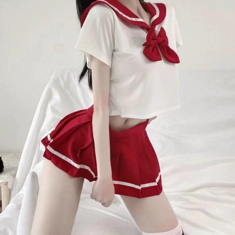 Hot New Japanese Korean Version of School Student Uniform Cosplay Costume Student Girl Pleated Skirt Sex Play Costume