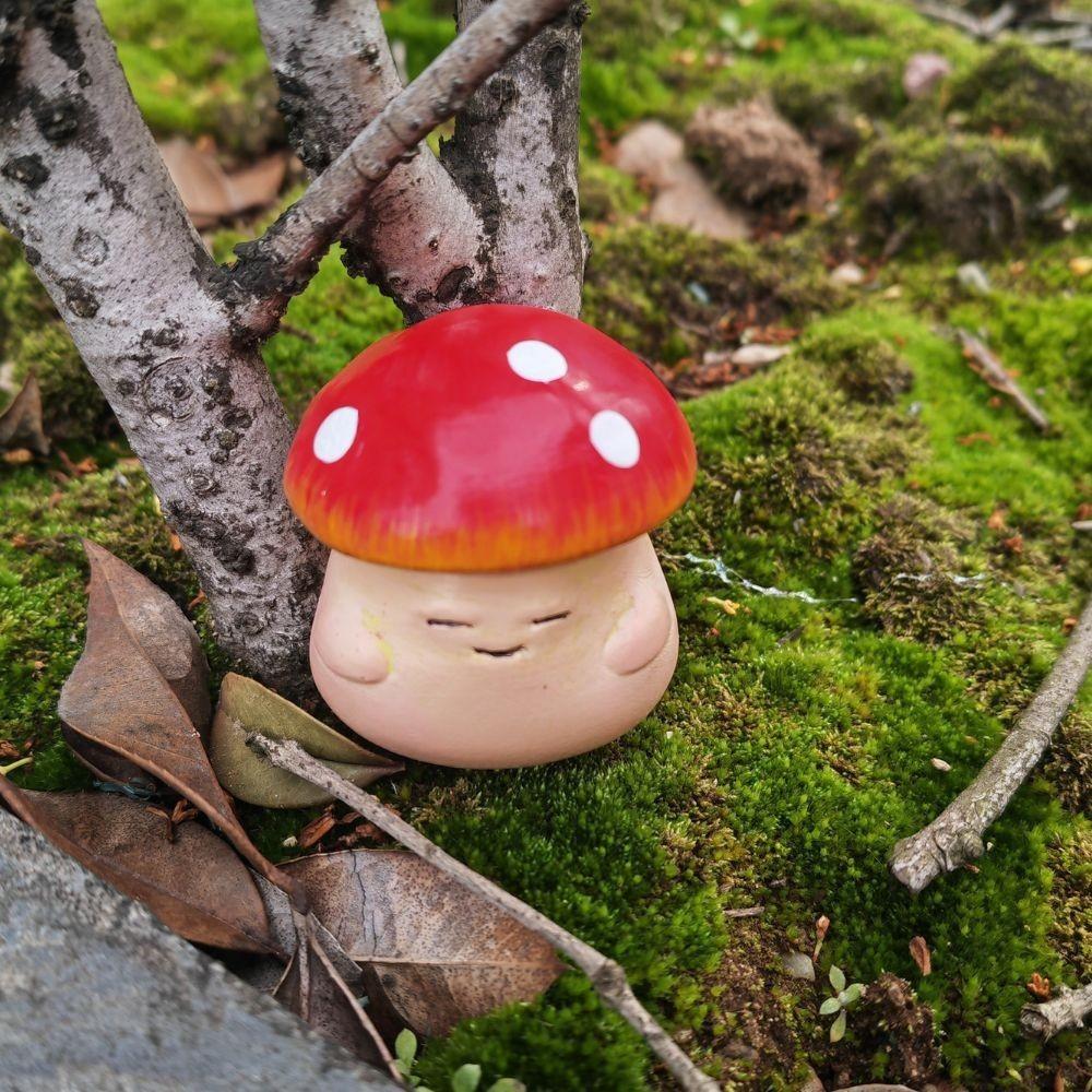 Mushroom Cute Whimsical Artful Resin Decoration For Captivating Garden Decor Table