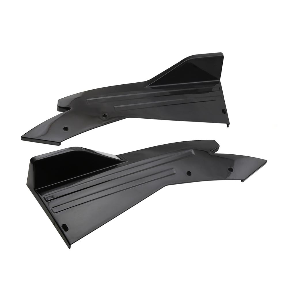 Rear Bumper Lip Splitter   Car Side  Fins Body Lip Spoiler Chin Skirt Protector, Black