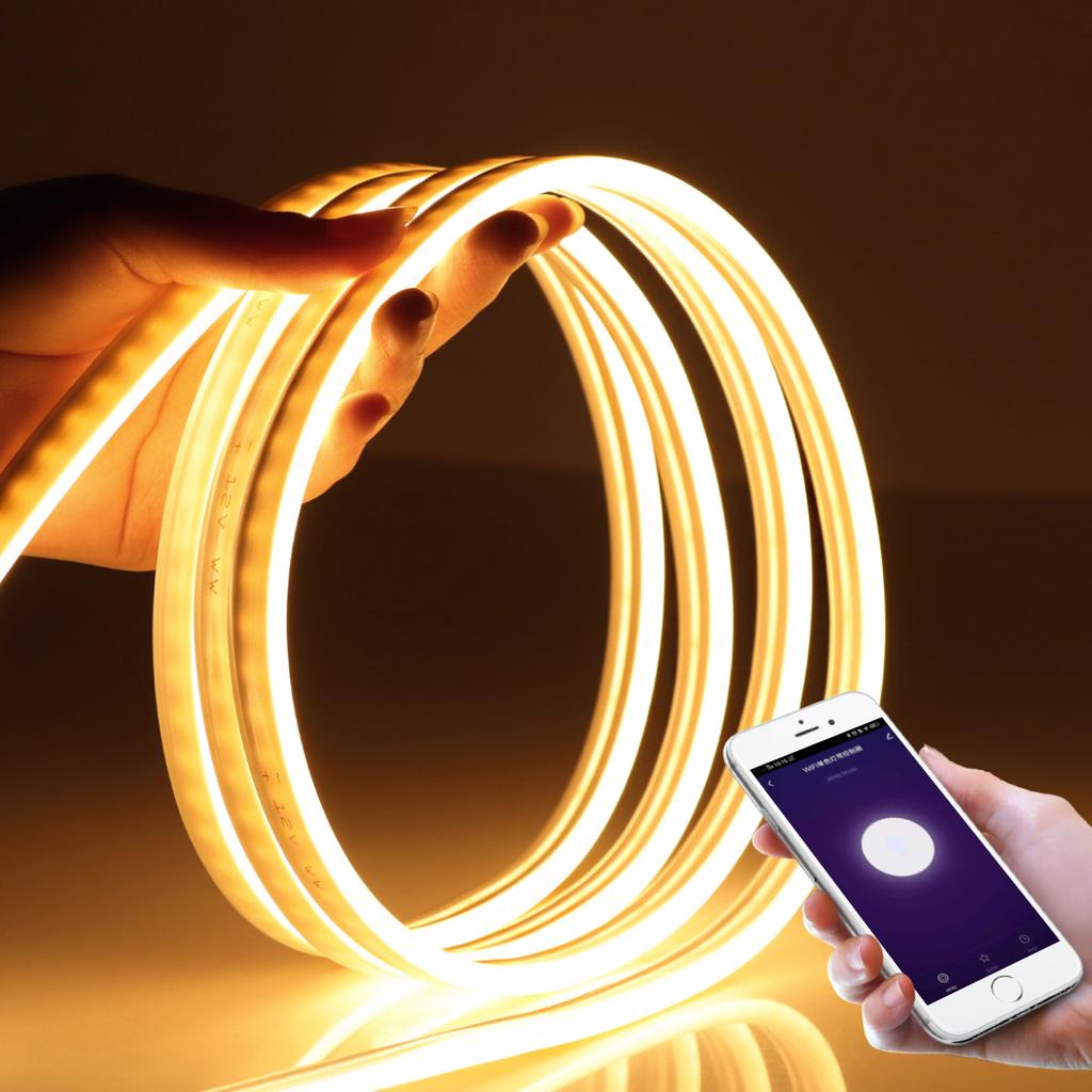 Tuya Smart Life WiFi LED Neon Light Strip 12V APP Control LED Neon Tape Kitchen Room Home Decor Work With Alexa Google Home