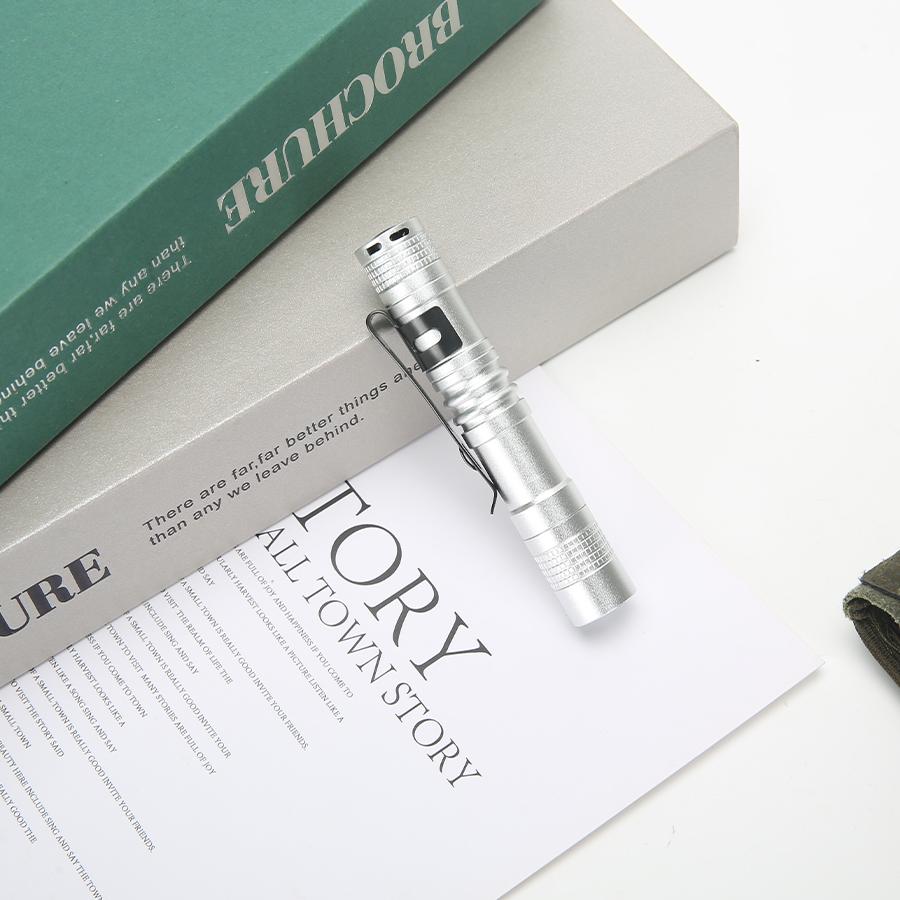 Mini Portable LED Pen Light With Clip Ultra Bright High Lumens Pocket Handheld Flashlight Torch For Camping Outdoor Emergency