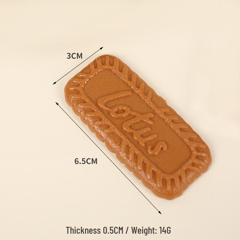 Biscoff Caramel Biscuit Coffee Creamer Simulation: Fun Prank Prop & Imitation Food Pendant