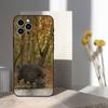 Cute Wild Boar Animal For iPhone 8,7,11,12,15,14,13,16,17,Plus,Pro Max,XS,X,XR,SE,Mini,Soft Silicone Black Case