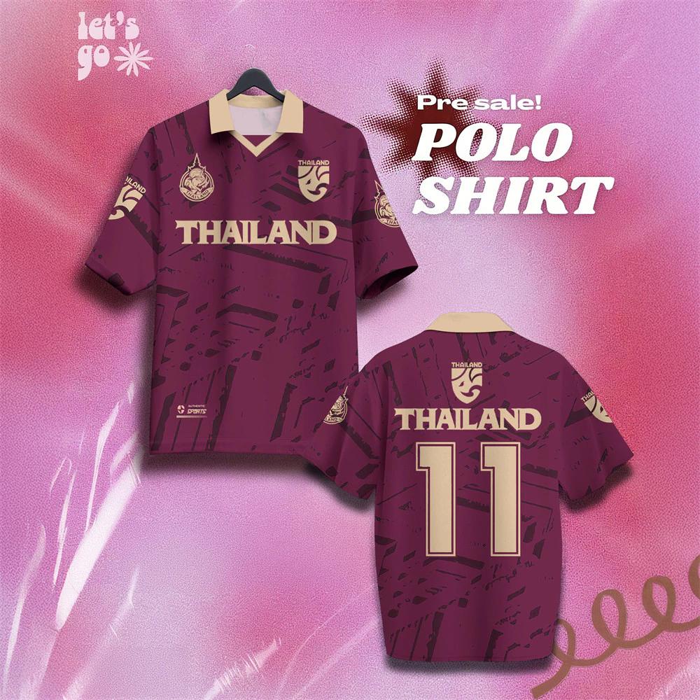 

ТАИЛАНД Футбол Футбол Поло Винтажная Футболка Национальный Флаг Логотип Слон Значок Карта Унисекс Мужчины Женщины ДЖЕРСИ Принт Быстросохнущая С Коротким Рукавом Форма M