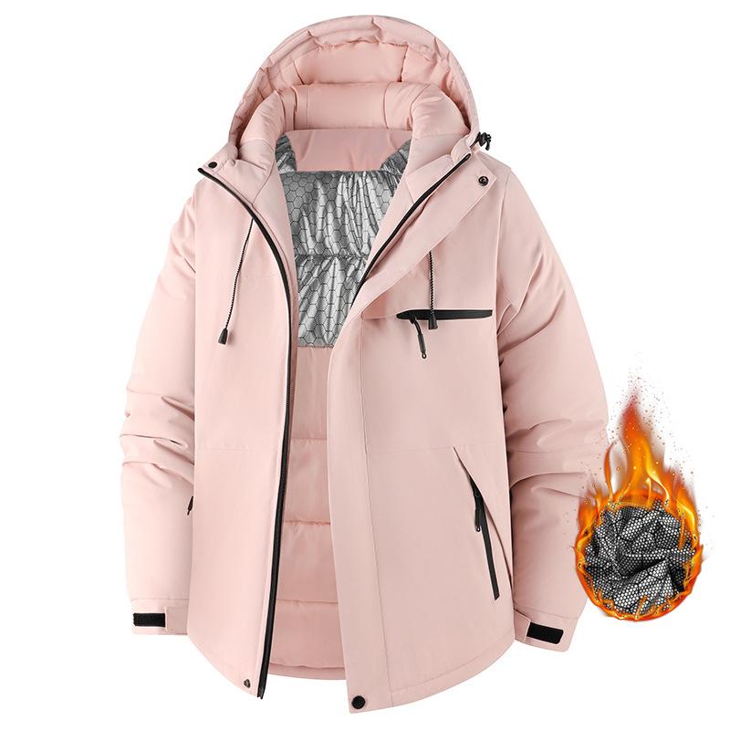 Couple's Graphene Cotton Jacket Thickened Winter Warmth, Windproof, Waterproof Outdoor Mountaineering Clothing Couple's Coat Cotton Jacket