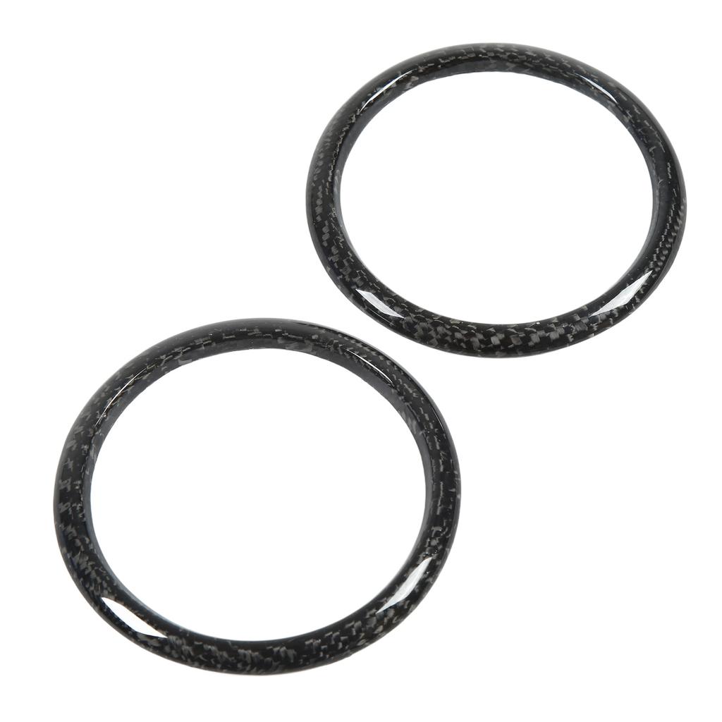 2pcs Car AC Outlet Ring Carbon Fiber Air Conditioning Vent Trim Replacement for Subaru BRZ