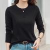 Navava Simple Basic Flower PoinT Long Sleeve T shirT nT3036