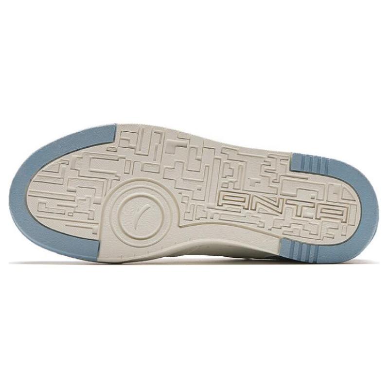 Anta Street Play GZ Slip Resistant Low Top Skateboard Shoes Women's White Blue Sneakers 122428011-1