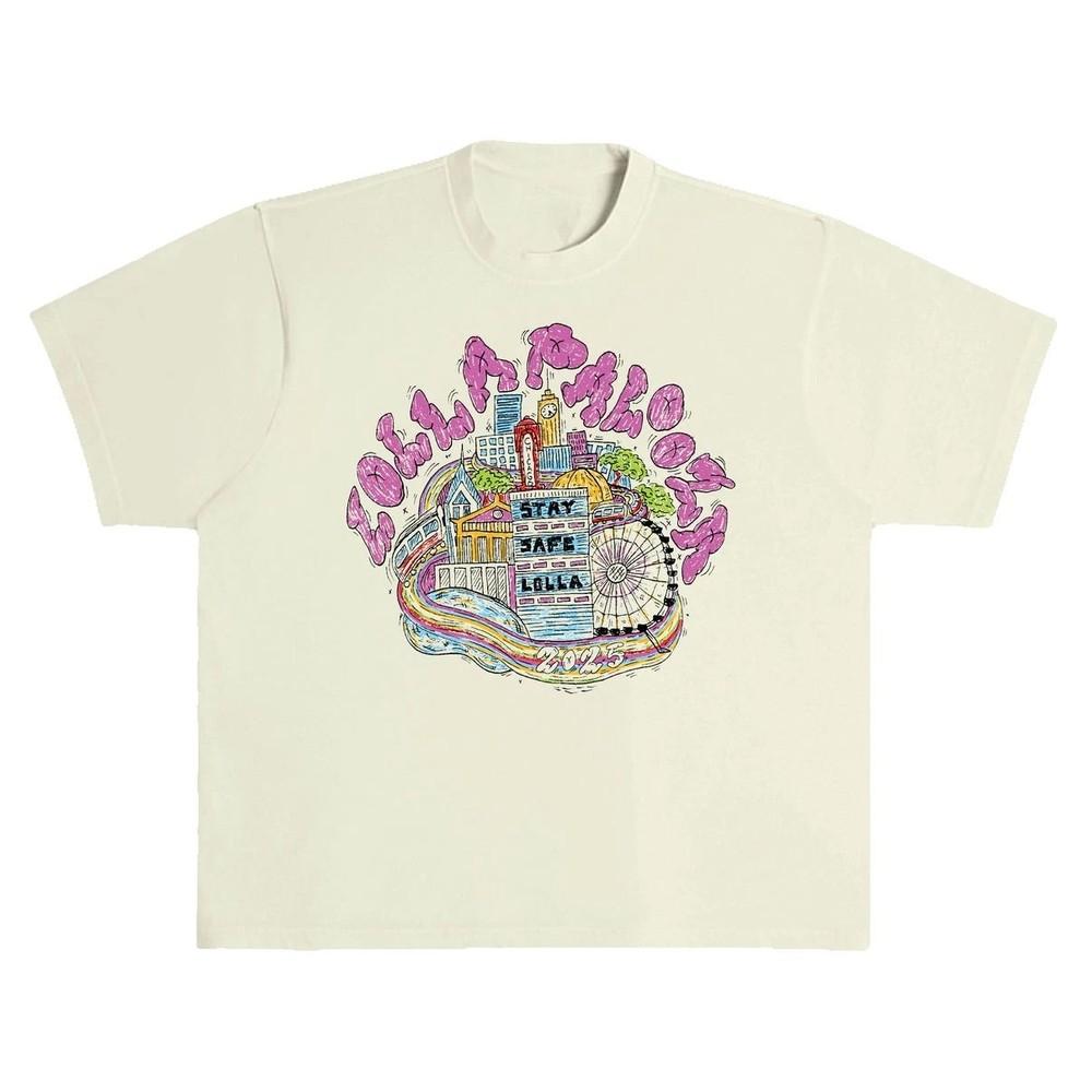 

Lollapalooza Skyline Lineup 2025 T-shirt ON TREND Unisex T-Shirt XXXXL