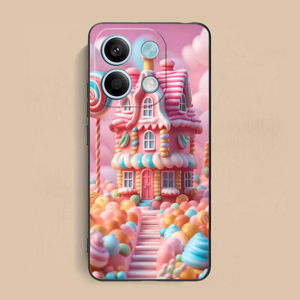 

Candy Castle Mobile Cell Phone Case for Xiaomi Redmi 15 14 13 12 A5 3 2 1 C Plus 4G 5G Colorful Printing Cover Smartphone Pretty Redmi A2+