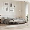 VidaXL Metal Bed Frames with Headboard/Footboard, Slat Base, Adult Bed, Double Bed for Bedroom 376573