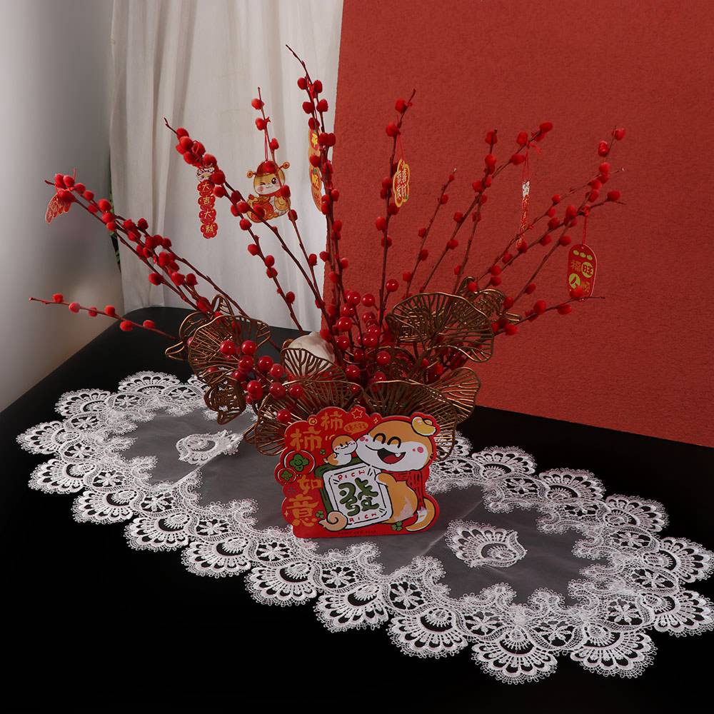 Dacron Oval Lace Tablecloth Vintage Coffee Table Placemat Europe Dining Tablecloth Wedding