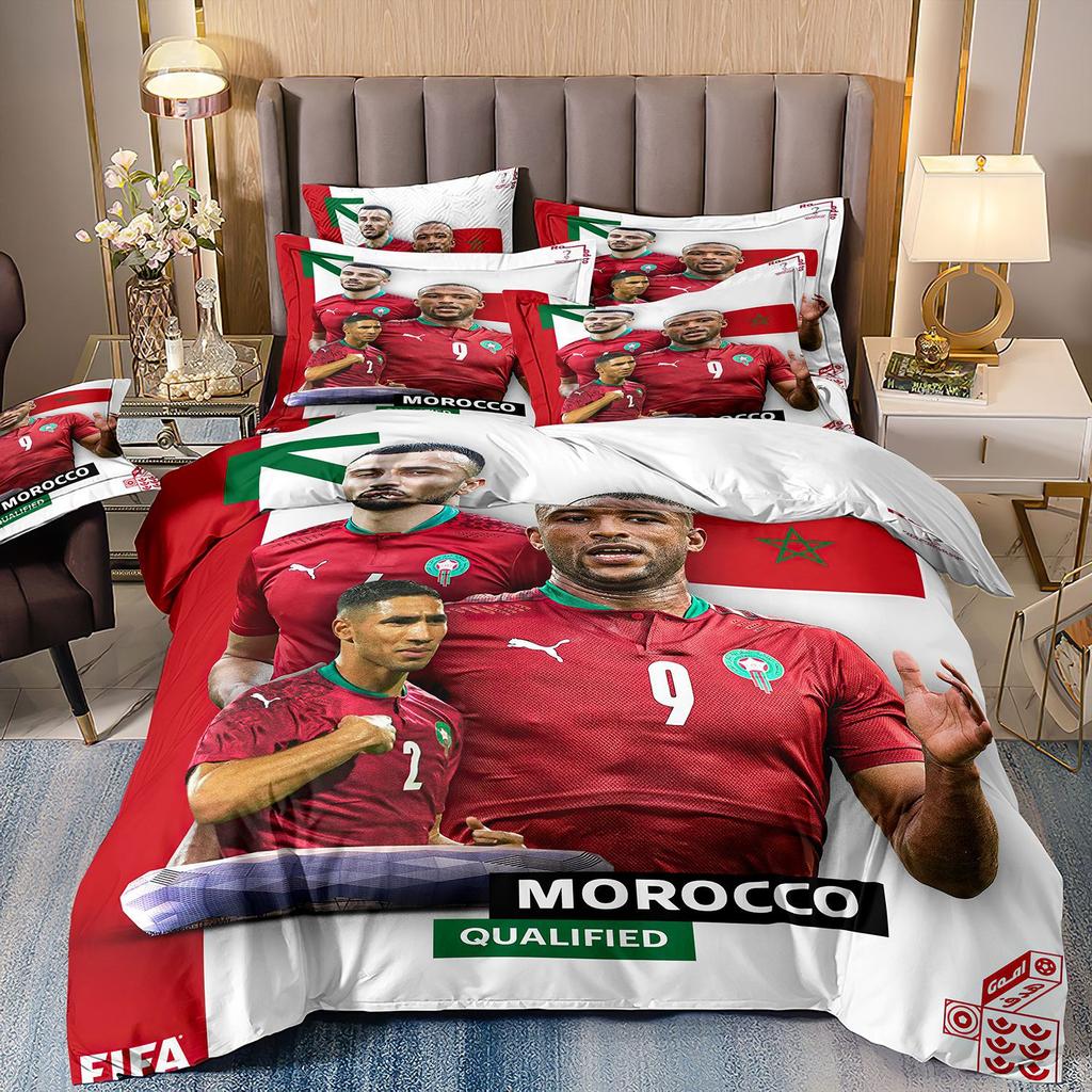 Home Textile Quilt Set Four-Piece World Cup Football 3D Printing Three-Piece Bedding