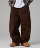 AOTT Washed Wide Balloon String Cotton Pants Brown