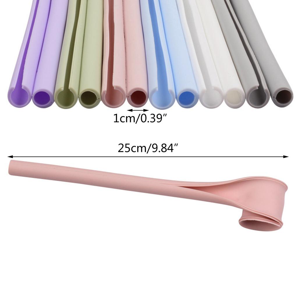 Silicone Straw Drinking Straws Snap-on Straws Reusable Openable BPA-Free Food Grade Silicone Material 6 Colors To Choose