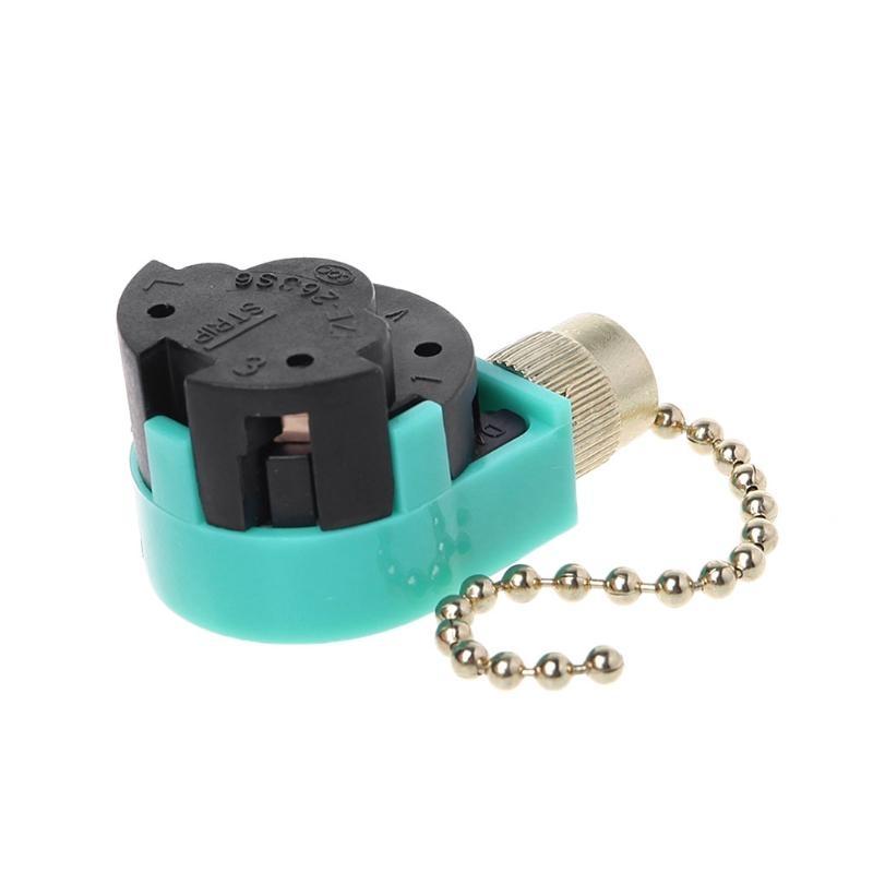 24TE 3A/250V 6A/125V Zipper Switch 3 Speed Pull Chain Control Nickel Fan Wall Switch