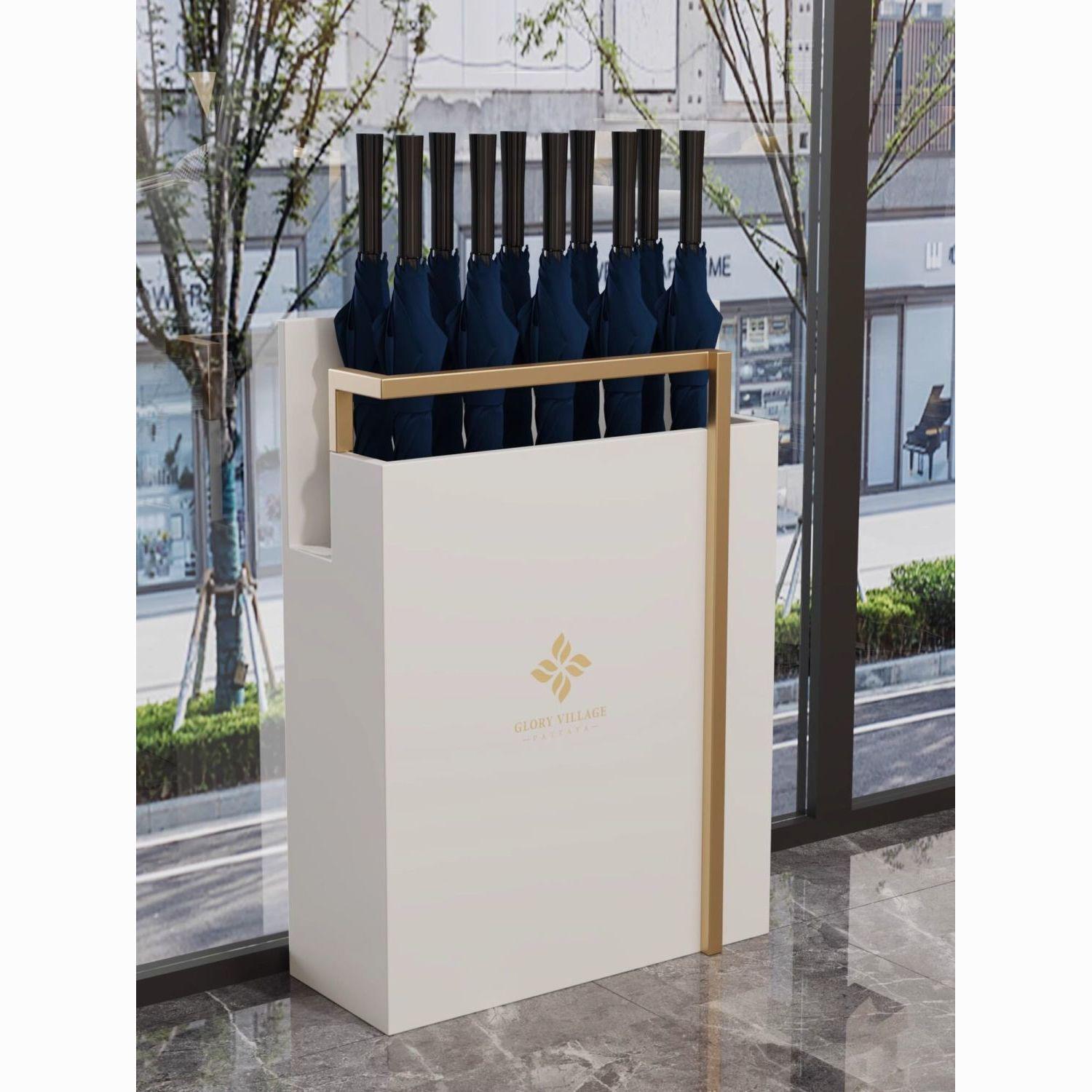 Elegant Wrought Iron Umbrella Stand for Hotel Lobby or Office Storage чёрный 15270₽