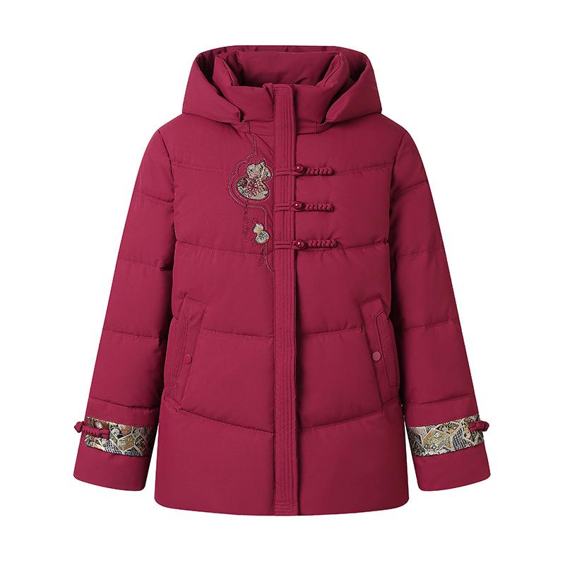 Chinese Mom's Winter Jacket: Thickened Fleece-Lined Coat for Middle-Aged & Elderly Women, 2025 Warm Cotton Outerwear