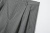 BASEMOMENT Double-Pleated Wide Striped Slacks Gray