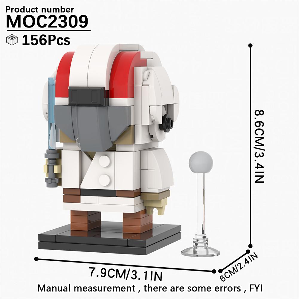 MOOXI Modellserie BrickHeadsed Set MOC Steine Actionfigur Modell Erwachsene Bausteine Kinderspielzeug für Kinder Geschenk
