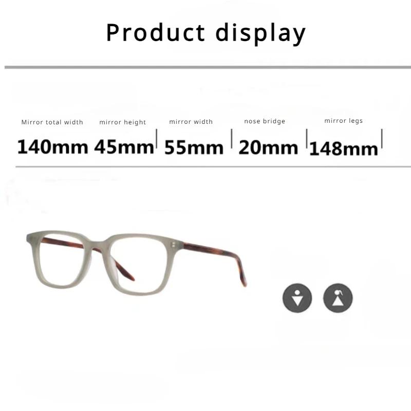 Green Artistic Style Retro Glasses Trendy Men Eyewear Frame Blue Light Blocking Eye Glasses for Women Designer Square Glasses