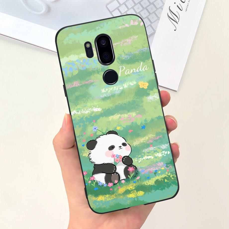 For LG G7 ThinQ G7 Plus Case Luxury Soft Silicone TPU Bumper Phone Cover for LG G6 G6+ Plus Capa Panda Rabbit Goothic Style Case
