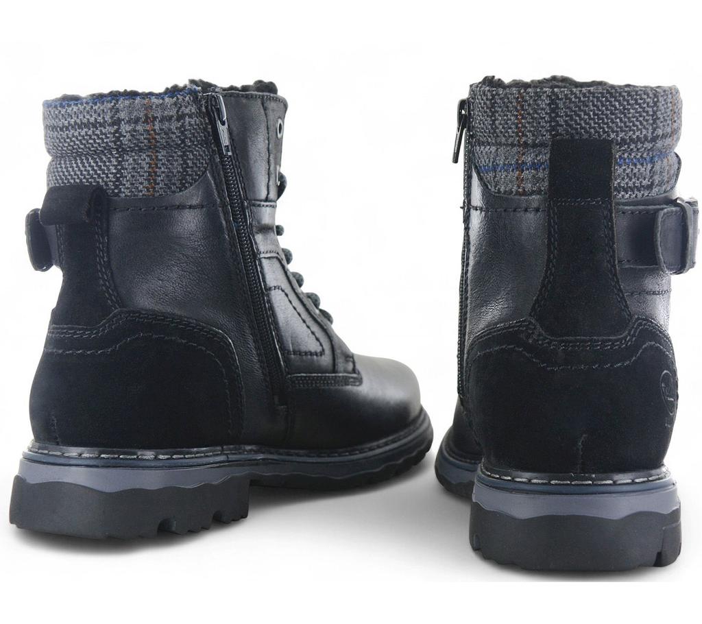 DOCKERS by Gerli Boots - Herren Winter Stiefel Gefüttert Leder Schwarz 51GL102-140100 ORIGINAL