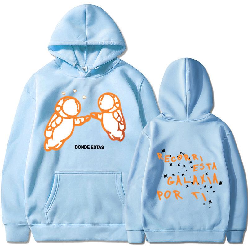 New Thread Recorri Esta Galaxia Por Ti Print Casual Sweater Hoodie Sweater