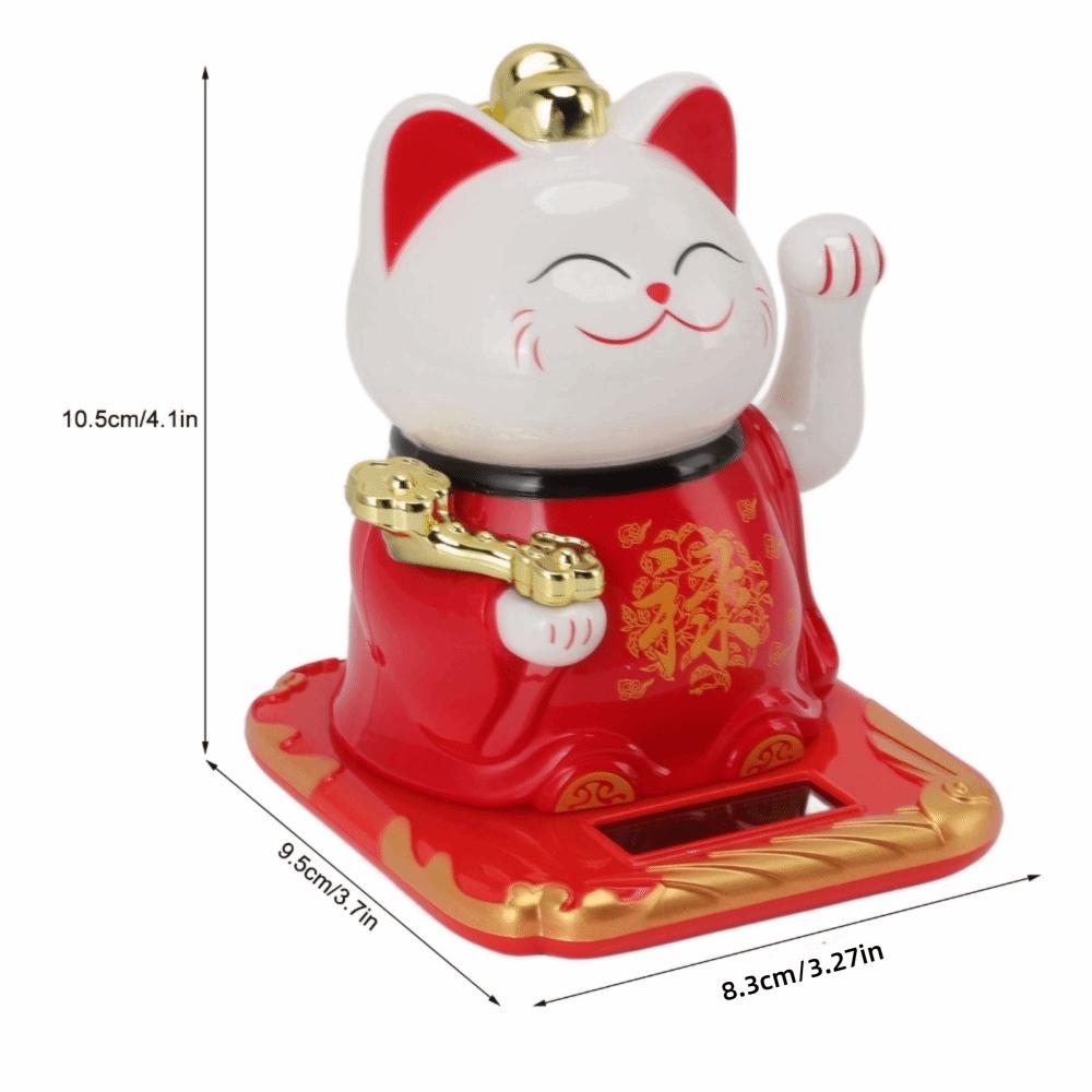 4.13x3.74x3.27in Chinese Fortune Cat Ornament Desktop Auspicious Decor  Window Embellishment