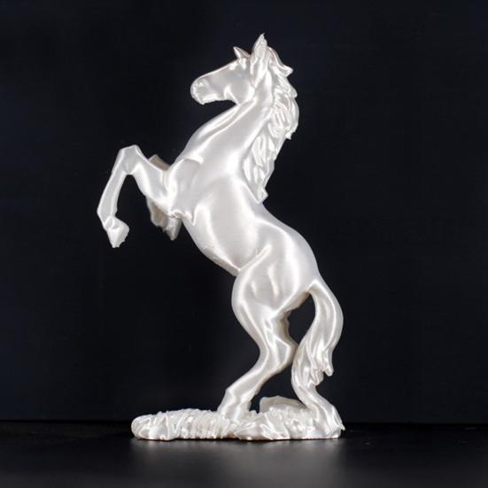 Simulation Horse Figurine Black White Horse Statue Collectible Animal Sculpture Ornament Decoration Horse Lovers Gift