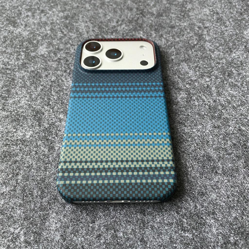 Carbon Fiber Kevlar Texture Leather Protection Phone Case IPhone 17 Air 16 15 14 Plus 13 12 11 Pro Max Protective Hard PC Cover