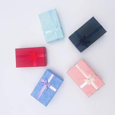 12 Stück/Los Sortierte Farben Ring Halskette Set Box Schmuckschatulle Halskettenetui Ohrringhalter 5*8 Verpackung Geschenkbox