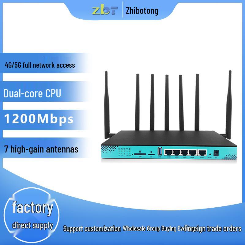 Dual-Band WiFi6 Gigabit Router with Dual-Core CPU & 5G SIM Slot