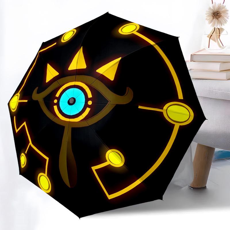 1pc The Legend of Zelda Automatic Open/close Folding Portable Umbrella with 8-Rib Structure for Women/Men, All-Season Use A0901143