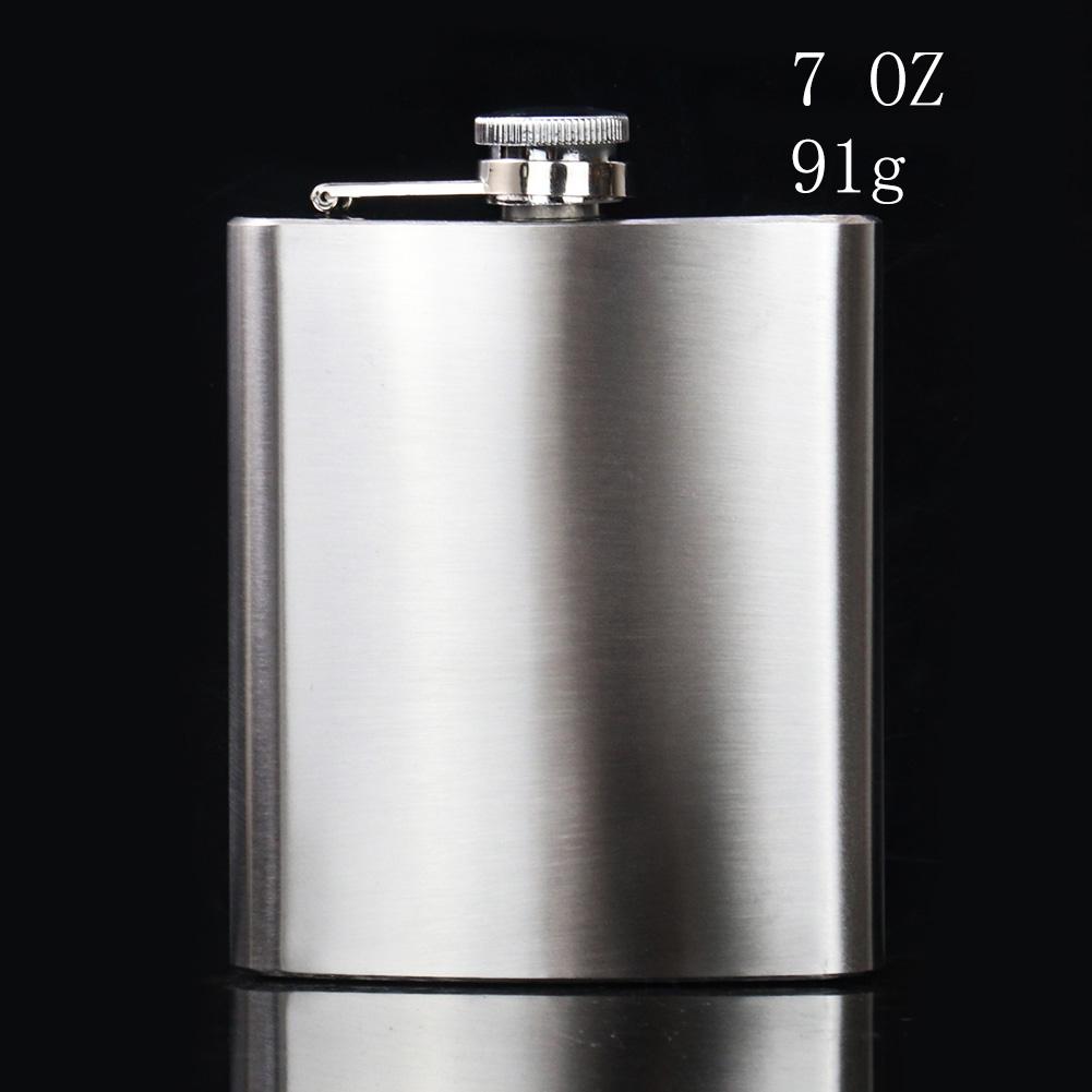  Flasque de poche en acier inoxydable Vin Whisky Flasque de poche Bouilloire Pot Bouteille d'alcool pour buveur Camping en plein air Boissons 5 oz 7 oz 8 o