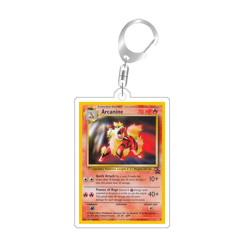 For Pokemon Elf Qikchu Dark Charmeleo Arcanine Beedrill Original Acrylic Selfmade Cartoon Anime Keychain Pendant Toy Gift 5cm