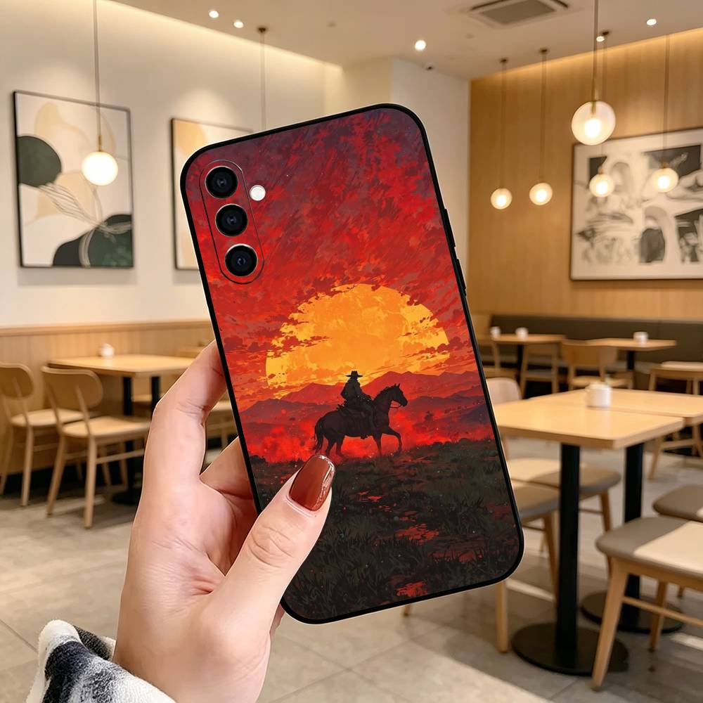 Red D-Dead R-Redemption-N Phone Case Black Silicone Soft For Samsung Galaxy A73,A72,A71,A70,A53,A52,A51