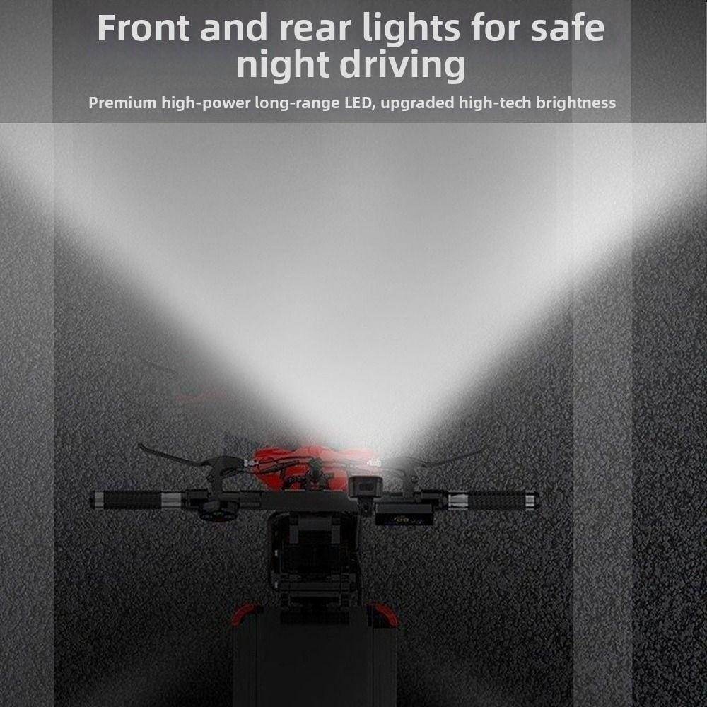 Multiple Brightness Modes LED Bike Light Combo Night Commuting Cycling