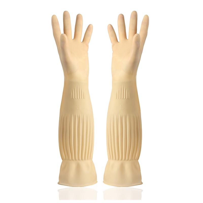 Fuxing Extra-Long Heavy-Duty Waterproof Rubber Gloves