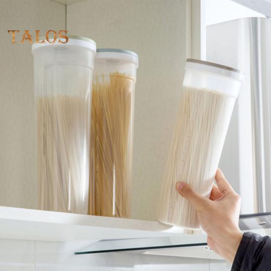 Høy Klar Spaghettibeholder Oppbevaringskrukke med Lokk BPA-fri Stor Kapasitet Gjennomsiktig Design Lufttett Lekkasjesikker Spaghettioppbevarer